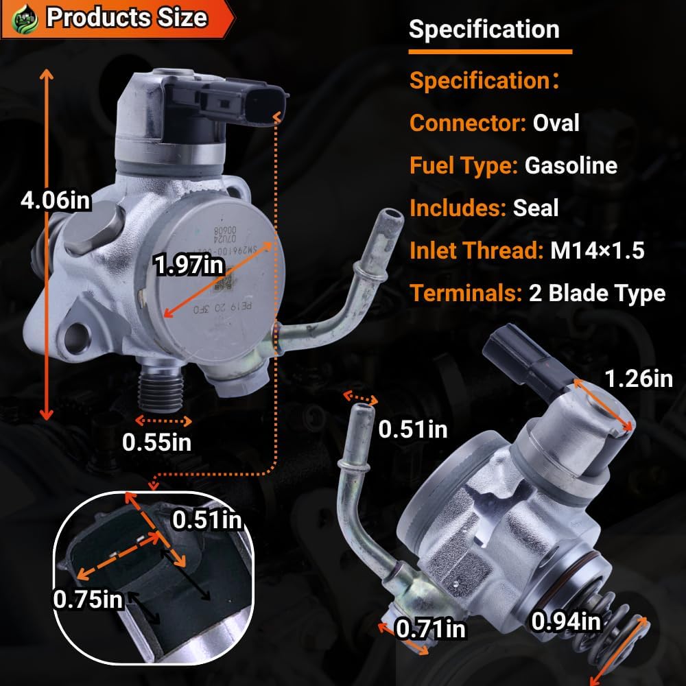 PE19-20-3F0 High Pressure Fuel Pump for Mazda 3 2.0L 2012-2018 2.5L 2014-2018 For Mazda 6 2.5L 2014-2017 For CX-5 2.0L 2013-2016 For CX-5 2.5L 2014-2018# PE01203F0B PE01203F0C PE01203F0D PE19203F0