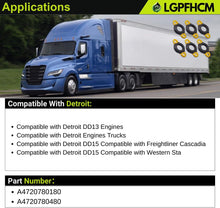 Load image into Gallery viewer, A4720780180 6 Pcs Leak-Proof Fuel Injector Line Seals Kit Compatible with Detroit DD13 DD15 Diesel Engines Replacement for Freightliner Cascadia for Western Star # A4720780480