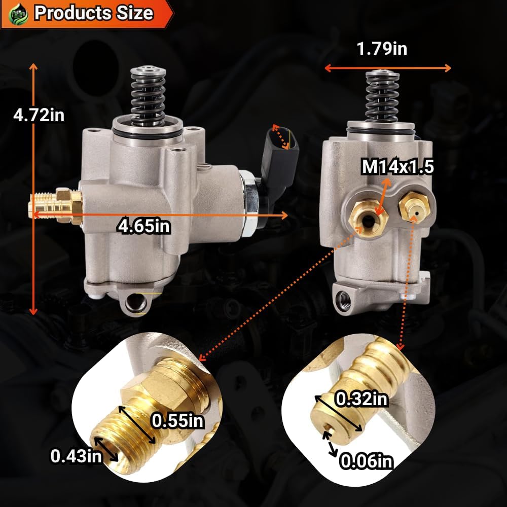 06F127025H High Pressure Fuel Pump For Audi A3 2005-2008 A4/A4 Quattro 2005-2009 / TT 2008 For Volkswagen Jetta Passat GTI 2006-2013 Eos 2007-2009 Golf R 2012-2013 For TFSI 2.0LL4# 06F127025J