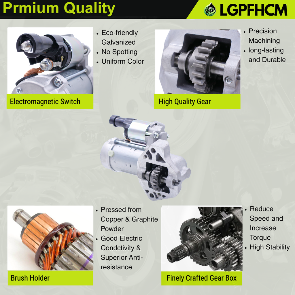 410-52318 2V 1.8KW 19-Tooth Starter Motor Compatible with Acura MDX 2007 2008 2009 V6 3.7L Counterclockwise Replace# 428000-4120 31200-RYE-A01