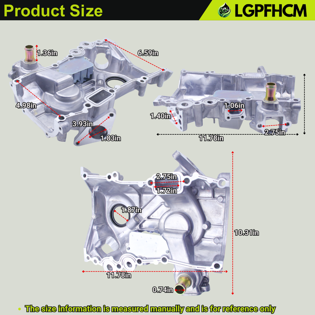 13501-1S701 Engine Timing Chain Front Cover Replacement for Nissan Pickup 1996 1997 L4 2.4L Petrol Extended Standard Crew Cab Pickup #135011S701