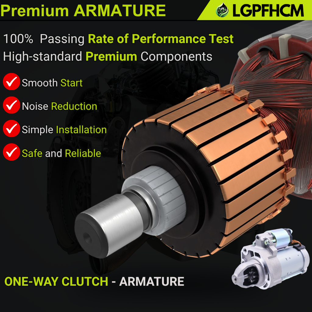 68348376AA 68348376AB 12V 1.6KW 11T Starter Motor Fit For Chrysler Pacifica V6 3.6L 2017-2023 For Voyager V6 3.6L 2020-2023 #68348376AC 428000-4560 438000-4561