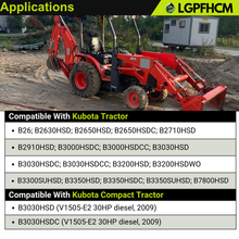 Load image into Gallery viewer, 6C070-59214 Starter Motor For Kubota Tractor B26 B2630 B2650 B2710 B2910 B3000 B3030 B2710HSD B2910HSD B3030HSD B3030HSDC B3200 B3300 B3350 B7800 Engine V1505 Replacement 6C070-59215 6C070-59210