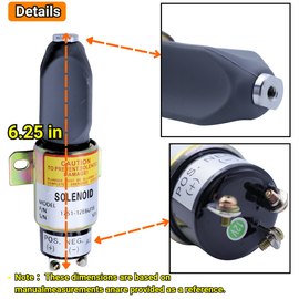 1751-12E6U1B1 12V Shut Down Solenoid Valve compatible with Woodward Shutdown Engine #1700-2530 1700-2556 1751-12E6U1B1S1A