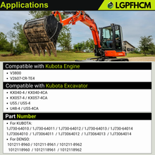 Load image into Gallery viewer, 12V 40A 101211-8960 11730-64011 Alternator Compatible for Kubota Engine V3800 V2607-CR-TE4 Excavator KX057-4 U55 U55-4 U48-4 KX057-4CA U55-4CA