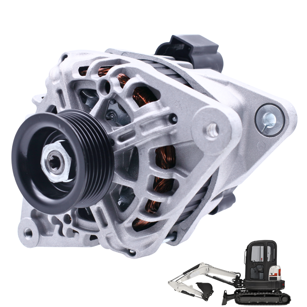7015581 400-40137 12V 90A Alternator Compatible with Bobcat Loader A770 S450 S510 S550 S630 S590 S740 T595 T750 Excavator E32 E35 E45 E50 E85 Work Machines 5600 5610 IR/LF # 425581