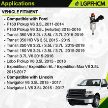 Load image into Gallery viewer, BL3Z9F593B Fuel Injectors Compatible with Ford Expedition F150 T 3.5L V6 For Transit 150 250 350 HD 2015- 2021 For Lincoln Navigator 2015-2017 # FJ1138 BL3Z9F593A 800-2174 |6 Holes| |Set of 6|