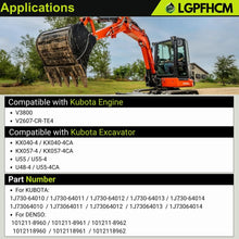 Load image into Gallery viewer, 12V 40A 101211-8960 11730-64011 Alternator Compatible for Kubota Engine V3800 V2607-CR-TE4 Excavator KX057-4 U55 U55-4 U48-4 KX057-4CA U55-4CA