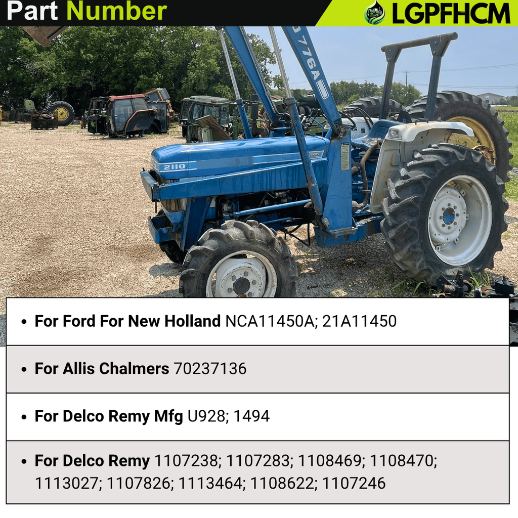 NCA11450A 6V Starter Solenoid Relay Compatible with Ford For New Holland 501 541 600 601 611 620 700 701 740 800 801 811 820 900 901 941 2000 2031 2110 2111 3000 4140 NAA 7000 8000 For Jubilee 1953-57 # 21A11450