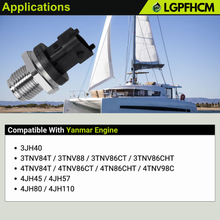 Load image into Gallery viewer, 129A00-57100 Pressure Sensor Compatible with Yanmar 3JH40 3TNV84T 4TNV98C 3TNV88 3TNV86CT 3TNV86CHT 4TNV84T 4TNV86CT 4JH110 4JH45 4JH57 4JH80  Engine #129A0057100 Fuel Rail Oil Pressure Sensor