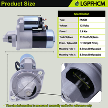 Load image into Gallery viewer, 129242-77010 12V 11T 1.4KW Starter Motor Compatible With Yanmar Marine 3JH3 4JH3 3TNV 2YM15 3JH4E 3YM20 3Ym30 3Tne88 4TNE88 #129608-77010 129698-77010 VV12924277010 20513073
