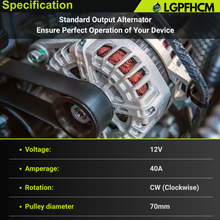 Load image into Gallery viewer, 12V 40A 101211-8960 11730-64011 Alternator Compatible for Kubota Engine V3800 V2607-CR-TE4 Excavator KX057-4 U55 U55-4 U48-4 KX057-4CA U55-4CA