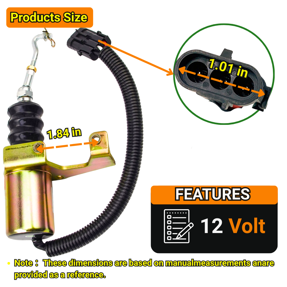 3932017 SA-3742-12 12V Fuel Shutoff Solenoid Valve With Bracket Kits for Deutz Bosch RSV Engine Solenoid Coil