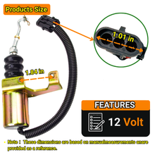 Load image into Gallery viewer, 3932017 SA-3742-12 12V Fuel Shutoff Solenoid Valve With Bracket Kits for Deutz Bosch RSV Engine Solenoid Coil