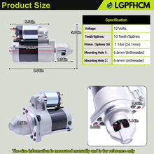 Load image into Gallery viewer, 410-52301 12V 10T Starter Motor Fit For John Deere 600M 600R Series 636M 648M 648R 652B 652E 652M 652R 661R W Series W36R W48R W52R WH36A # AUC12656 MIA11626 19169N