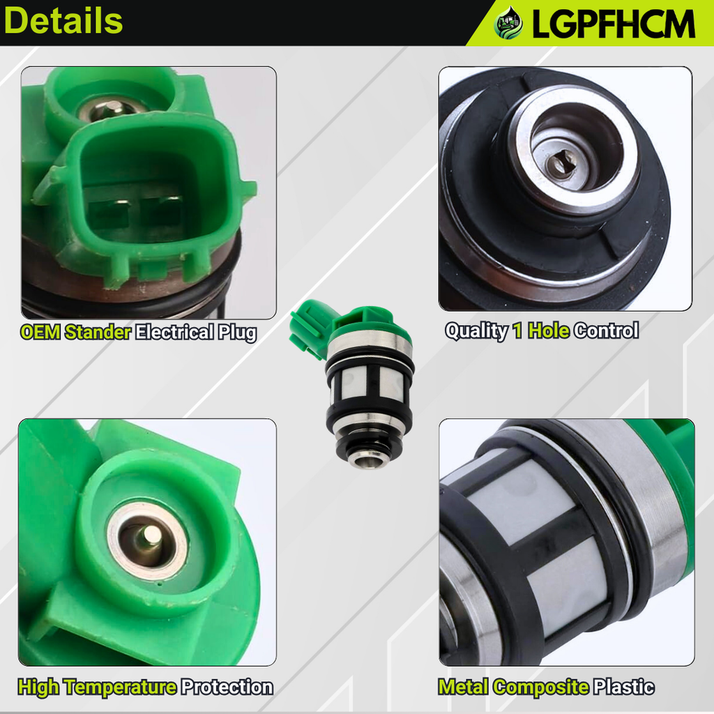 4Pcs 16600-1S700 FJ397 Fuel Injectors For Frontier 1998 1999 2000 2001 2002 2003 2004 For Nissan 2.4L Pickup 1996-1997 Xterra 2000-2004 # 800-1404N 842-18125 297-1005 FJ10514