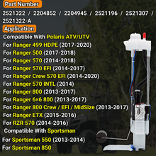 Load image into Gallery viewer, LGPFHCM 2521322 2204945 Fuel Pump 13.78&quot; For Polaris ATV/UTV Ranger 499 500 570 800 For Sportsman 550 850 RZR 570 #2204852