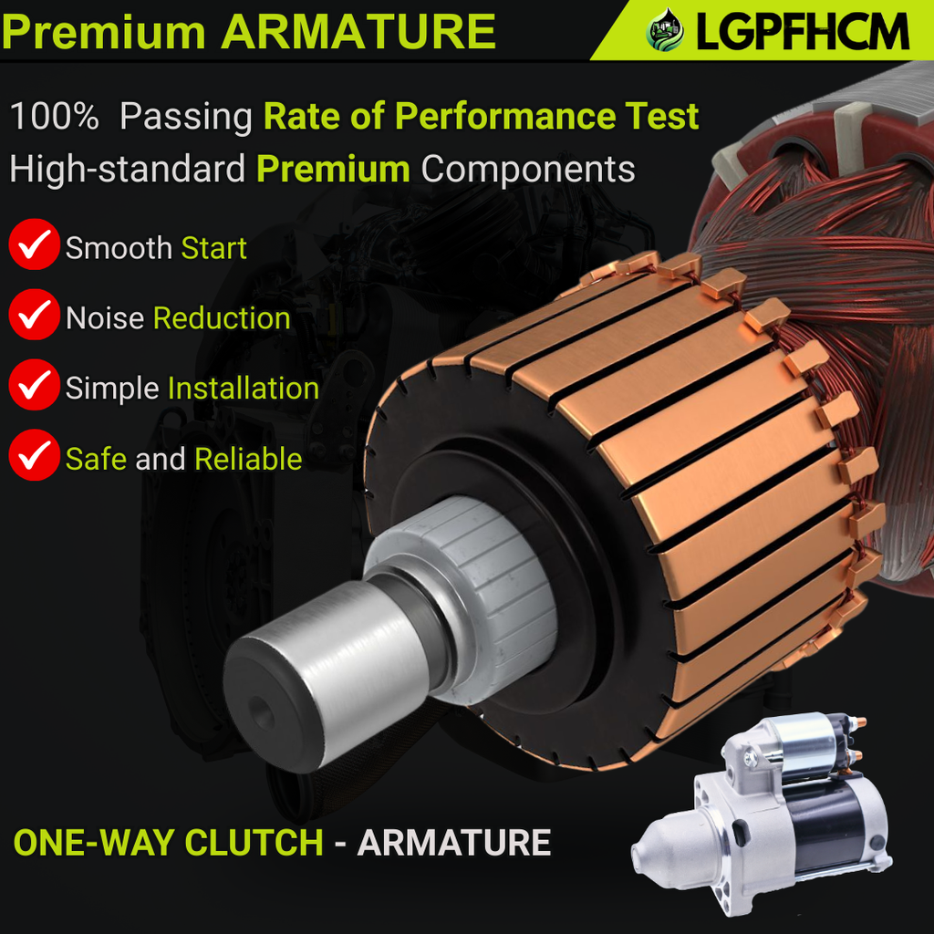410-52301 12V 10T Starter Motor Fit For John Deere 600M 600R Series 636M 648M 648R 652B 652E 652M 652R 661R W Series W36R W48R W52R WH36A # AUC12656 MIA11626 19169N