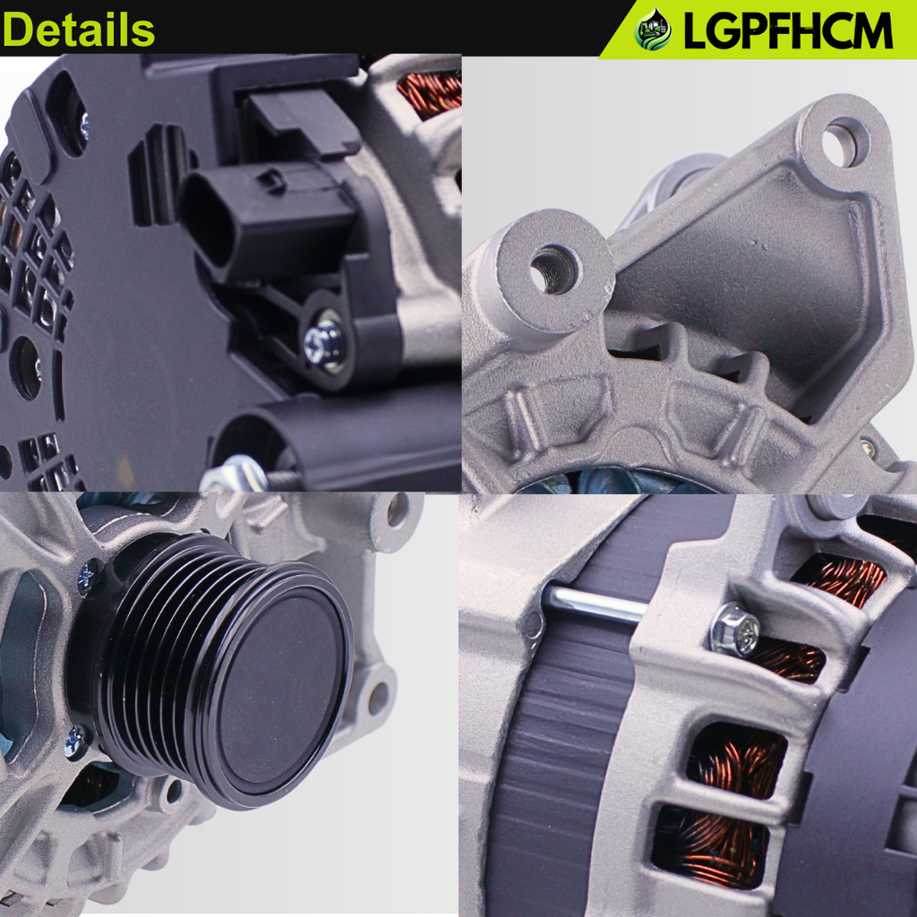 12V 190A A0009067703 Alternator for Mercedes-Benz C300 W205 2015-2018 For GLC300 C253 2016-2019 For GLC350e 2020 For Metris L4 2.0L SC6 pulley 2018-2021 For Metris 2021 CW 4-Groove Clutch Pulley # 0125812011 0125812058