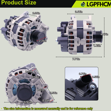 Load image into Gallery viewer, 12V 190A A0009067703 Alternator for Mercedes-Benz C300 W205 2015-2018 For GLC300 C253 2016-2019 For GLC350e 2020 For Metris L4 2.0L SC6 pulley 2018-2021 For Metris 2021 CW 4-Groove Clutch Pulley # 0125812011 0125812058