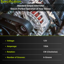 Load image into Gallery viewer, 12V 190A A0009067703 Alternator for Mercedes-Benz C300 W205 2015-2018 For GLC300 C253 2016-2019 For GLC350e 2020 For Metris L4 2.0L SC6 pulley 2018-2021 For Metris 2021 CW 4-Groove Clutch Pulley # 0125812011 0125812058