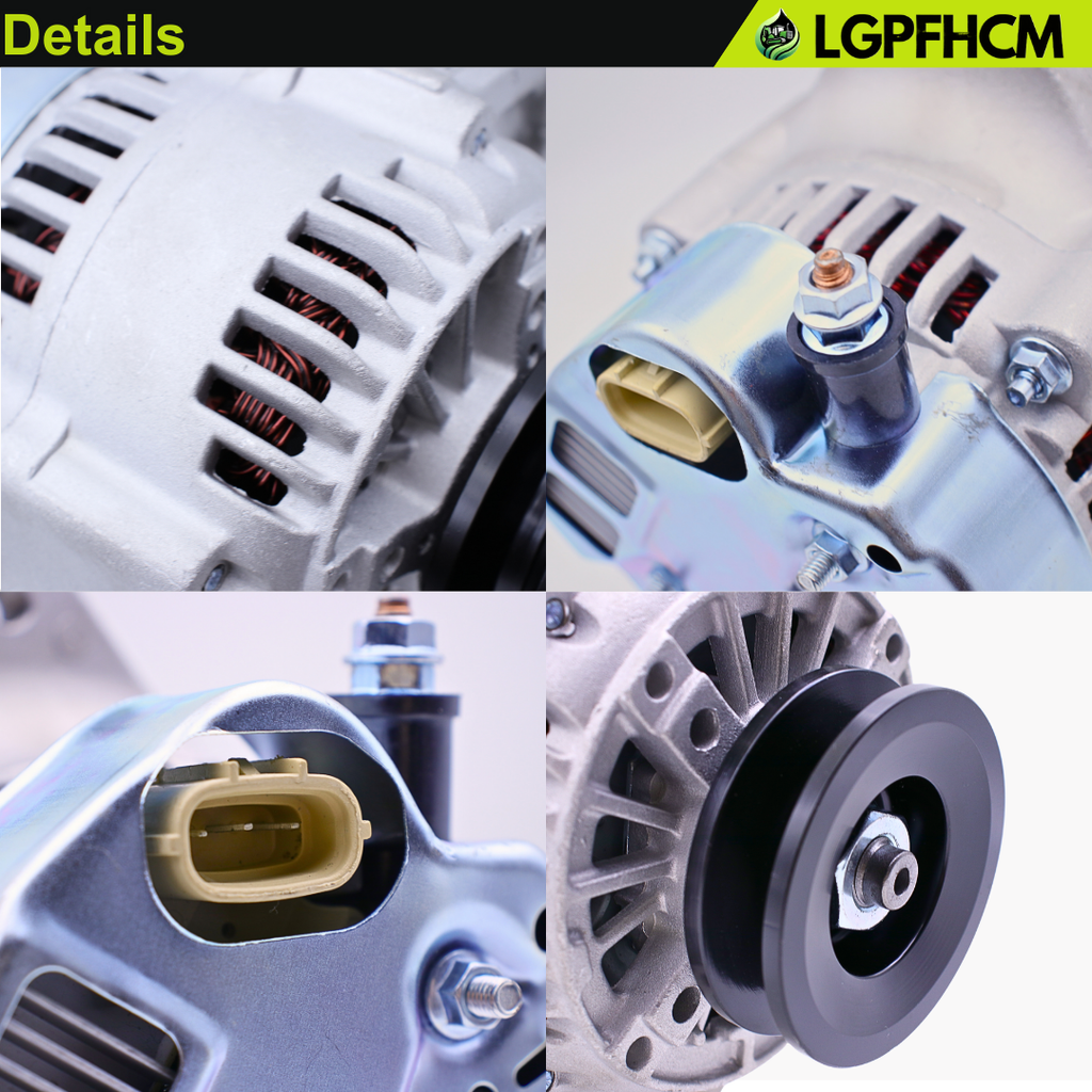 12V 75A K7711-61900 Alternator for Kubota UTV RTV1100 RTV-X1100C All Years for Kubota D1105-E2-UV 24.8HP Diesel Engine # K7711-61900 K7711-61901 K7711-61902 102211-6060 400-52227