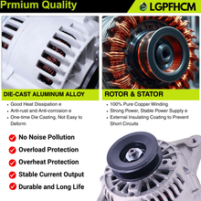 Load image into Gallery viewer, 12V 75A K7711-61900 Alternator for Kubota UTV RTV1100 RTV-X1100C All Years for Kubota D1105-E2-UV 24.8HP Diesel Engine # K7711-61900 K7711-61901 K7711-61902 102211-6060 400-52227