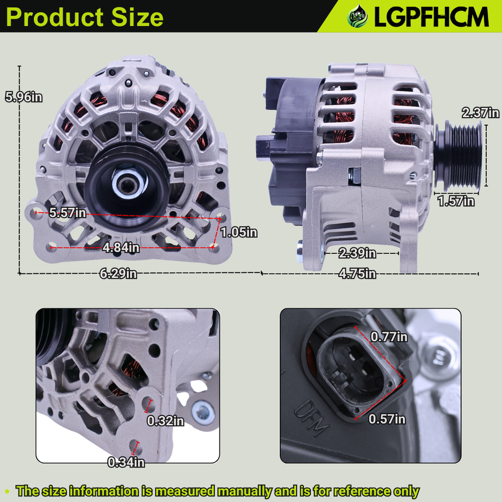 12V 70A RE529377 AT476305 Alternator For John Deere Engnie 5030 4024 For Loader 244J 304J 324J Tractor 4120 4320 4520 4720 5065M 5075M 5225 5325 5425 5715 6100D CT315 313 325 70HP #AL5057X RE509648