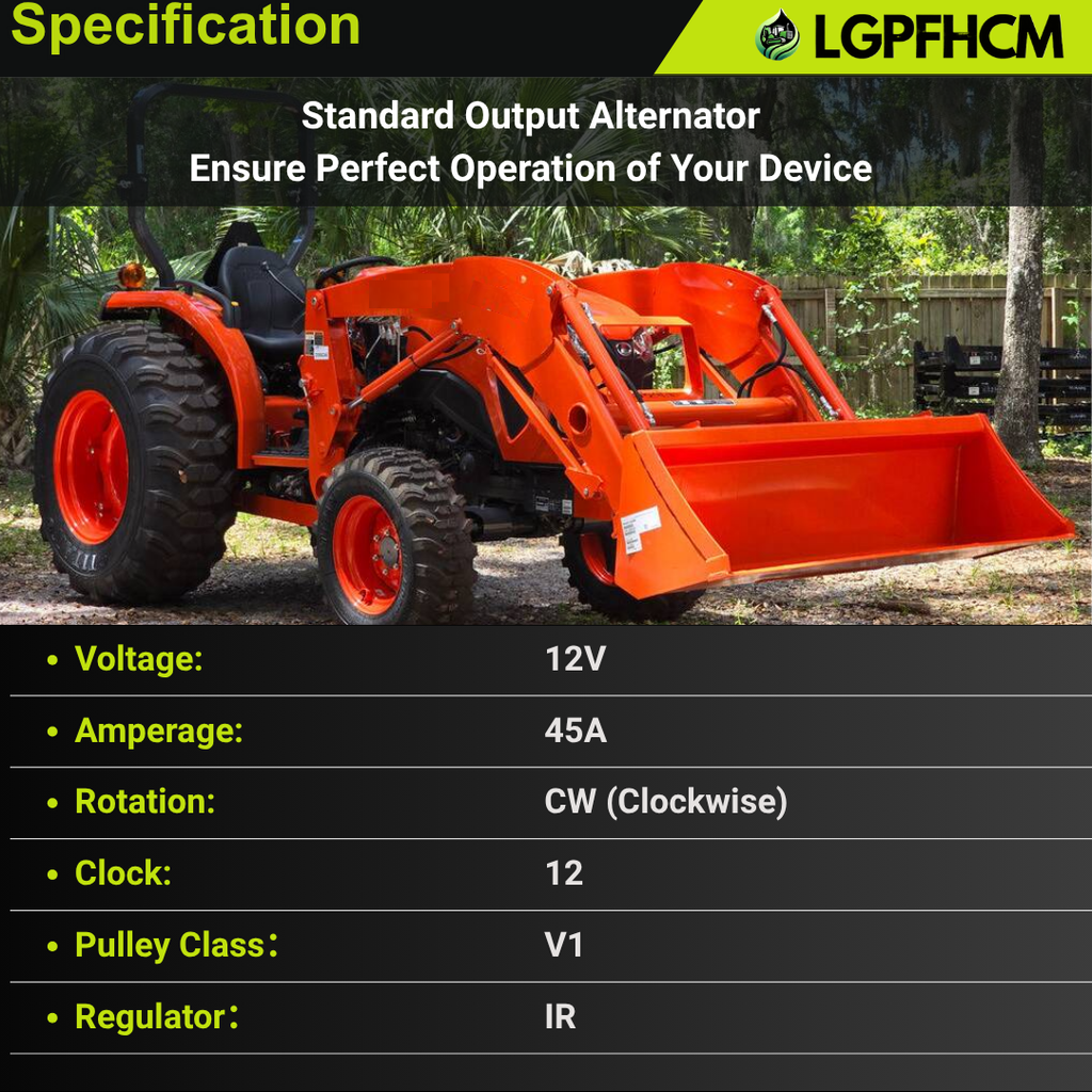 T1850-15680 T1850-15682 Alternator Fits For Kubota Excavator KX121-3 U35S U35-S2 U45ST Tractor L4760GST MX5200H MX5800H T185015680 T185015682