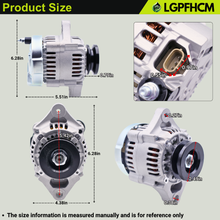 Load image into Gallery viewer, T1850-15680 T1850-15682 Alternator Fits For Kubota Excavator KX121-3 U35S U35-S2 U45ST Tractor L4760GST MX5200H MX5800H T185015680 T185015682