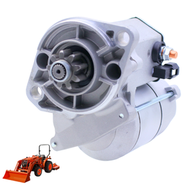 TC620-16800 12V 1.4Kw 9T Starter Motor Compatible With Kubota L3301(DT/F/H) L3302 L3901 (DT/F/H) L3902 Tractors Replace# 128000-2130 128000-2131 228000-2050 9722809-105
